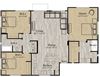 Three bedroom floor plan
