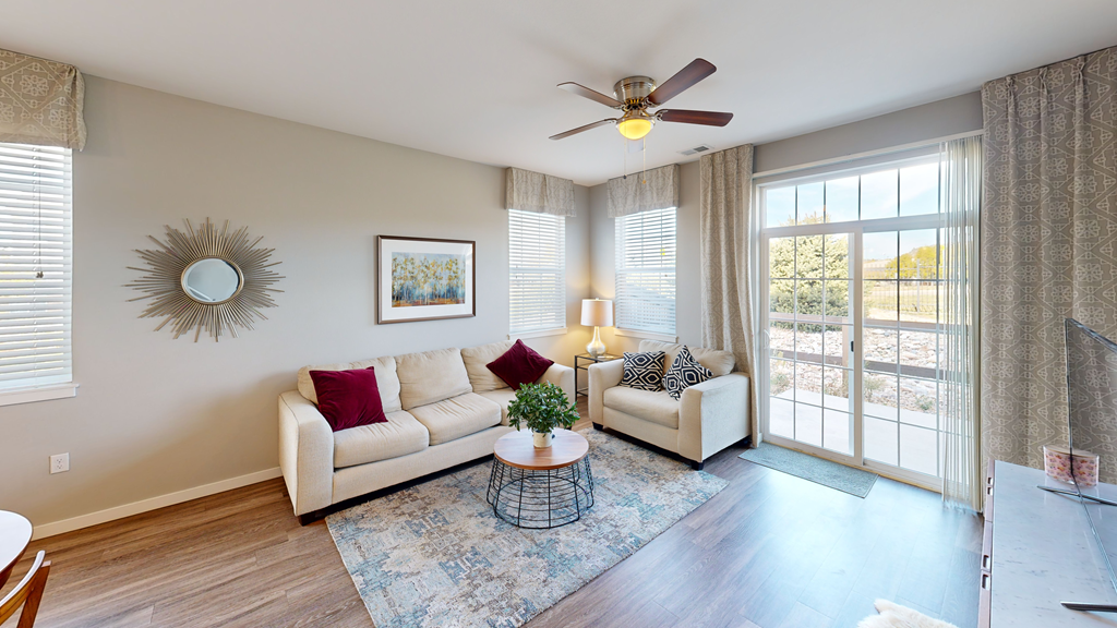 Modern Living Room at Black Feather Apartment Homes, Colorado, 80104