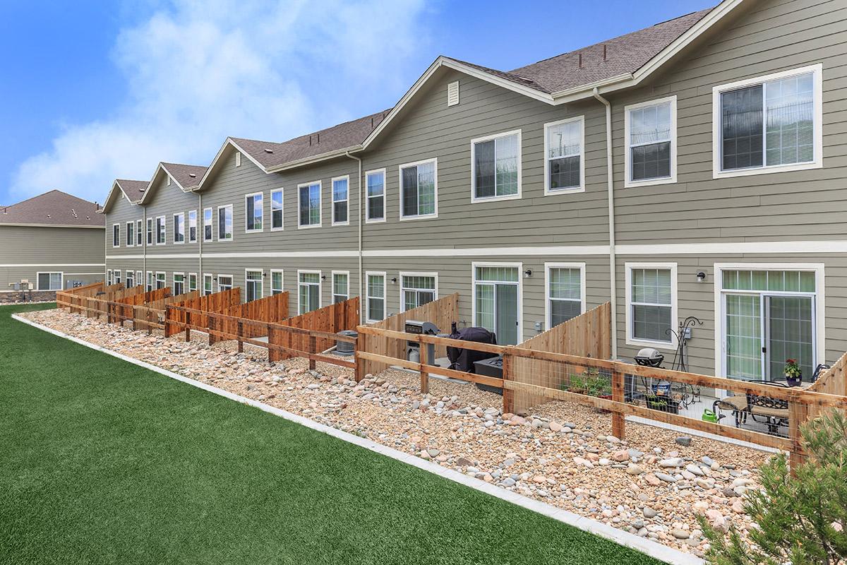 Patios at Black Feather Apartments in Castle Rock, CO