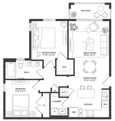 CASSAVA Floor Plan at The Lotus at Village Walk, Fort Myers