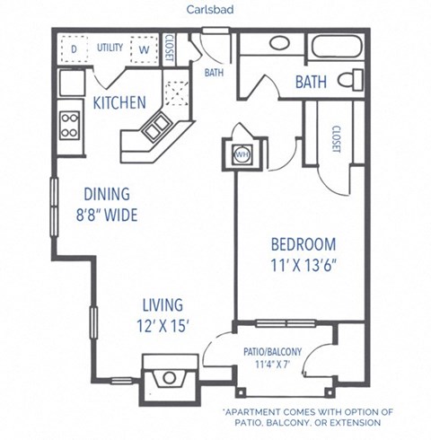 Carlsbad Floor Plan at Dwell at Naperville, Illinois, 60563