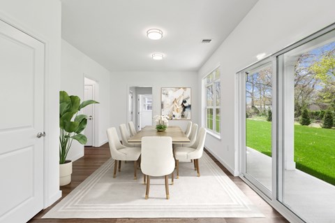 Dining room at The Arboretum Apartments, New York 11738