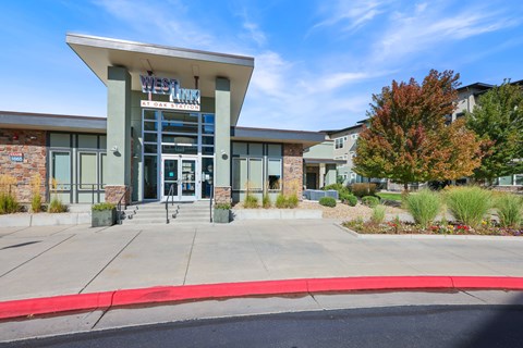 The front of a building with the sign "Westlink" on it.