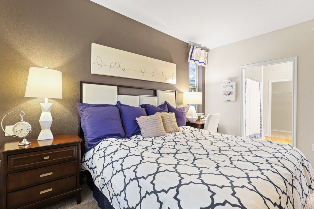 our apartments offer a bedroom with a king sized bed
