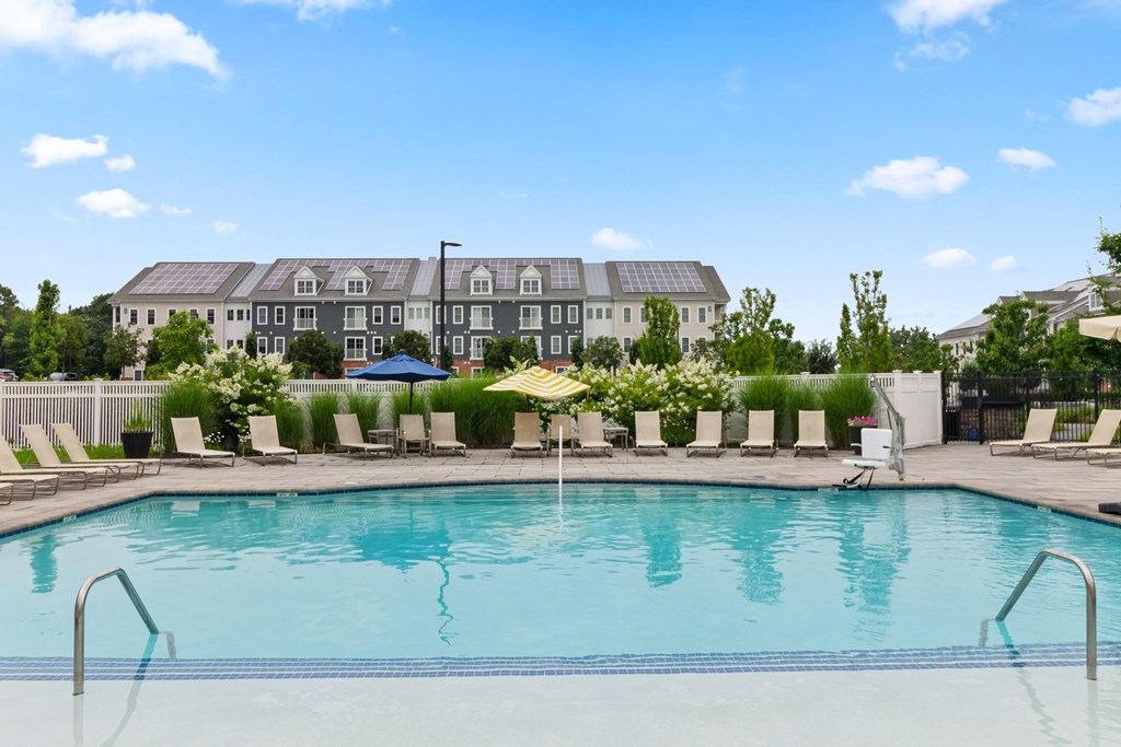 take a dip in our resort style pool at Cirrus Apartments, Ashland, Massachusetts