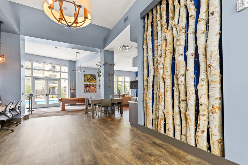 community room at Westlink at Oak Station Apartments in Lakewood, CO