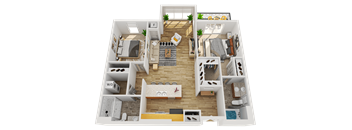 B1 Floor Plan at Wheaton 121, Illinois, 60187