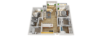 C1 Floor Plan at Wheaton 121, Wheaton, 60187