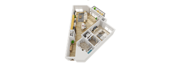 F Floor Plan at Wheaton 121, Wheaton