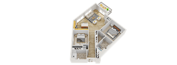N Floor Plan at Wheaton 121, Wheaton, Illinois