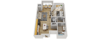 Q1 Floor Plan at Wheaton 121, Wheaton, 60187