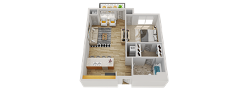 R Floor Plan at Wheaton 121, Wheaton, Illinois