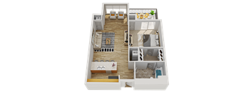 R1 Floor Plan at Wheaton 121, Wheaton