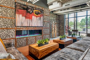 Fireplace lounge at JTB Apartments, Jacksonville, 32256