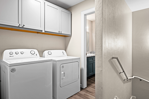 our apartments have a spacious laundry room with a washer and dryer at Diamond Ridge Townhomes, Oklahoma City Oklahoma
