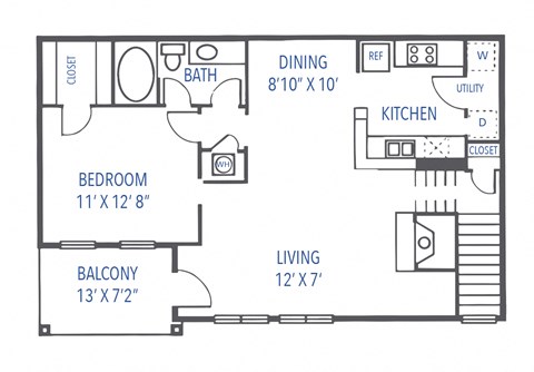 Bighorn floor plan at Dwell at Naperville, Naperville, IL