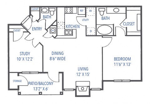 Yellowstone floor plan at Dwell at Naperville, Naperville