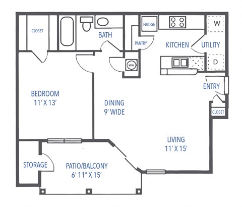 Yosemite floor plan at Dwell at Naperville, Naperville