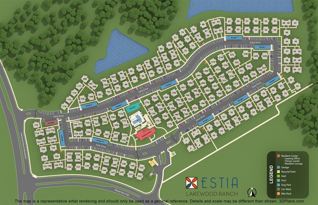 Site Map at Estia at Lakewood Ranch, Florida