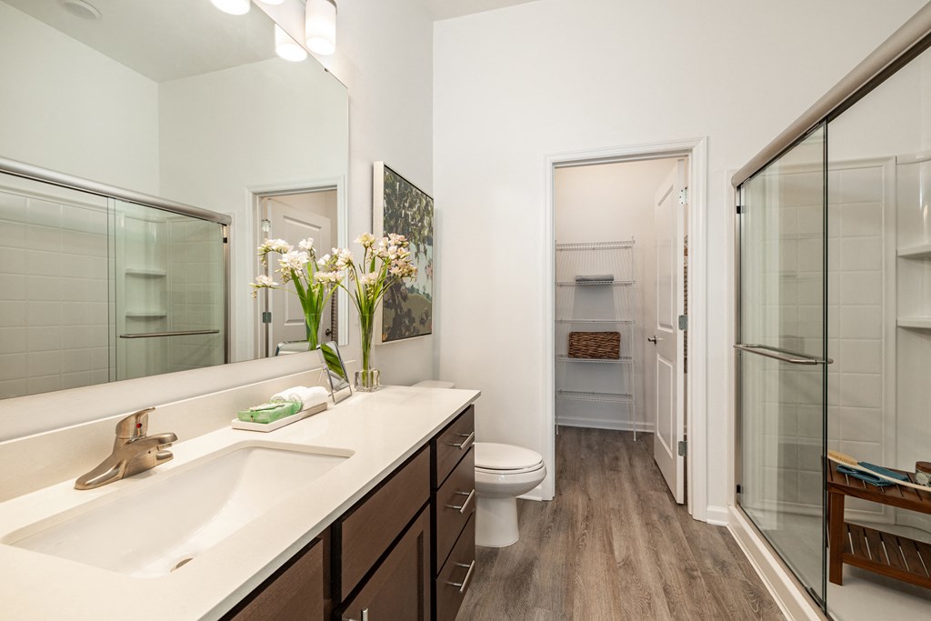 Contemporary bathroom at Estia at Lakewood Ranch, Bradenton, FL, 34211