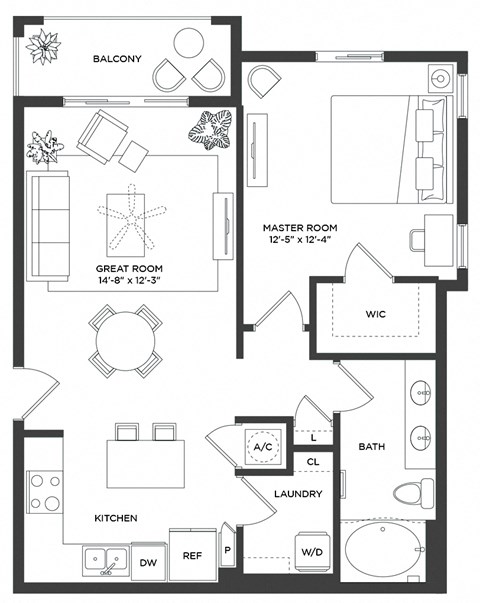 FERN Floor Plan at The Lotus at Village Walk, Fort Myers, 33966