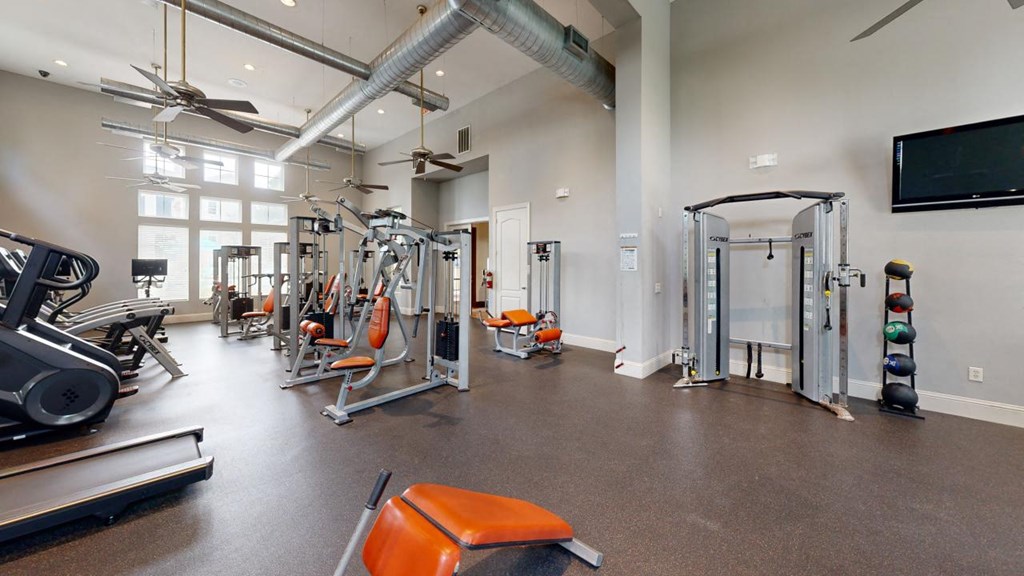 Gym equipment at The Millennium Towne Center Apartments, Baton Rouge, LA, 70806
