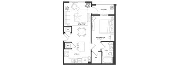 HIBISCUS Floor Plan at The Lotus at Village Walk, Florida, 33966