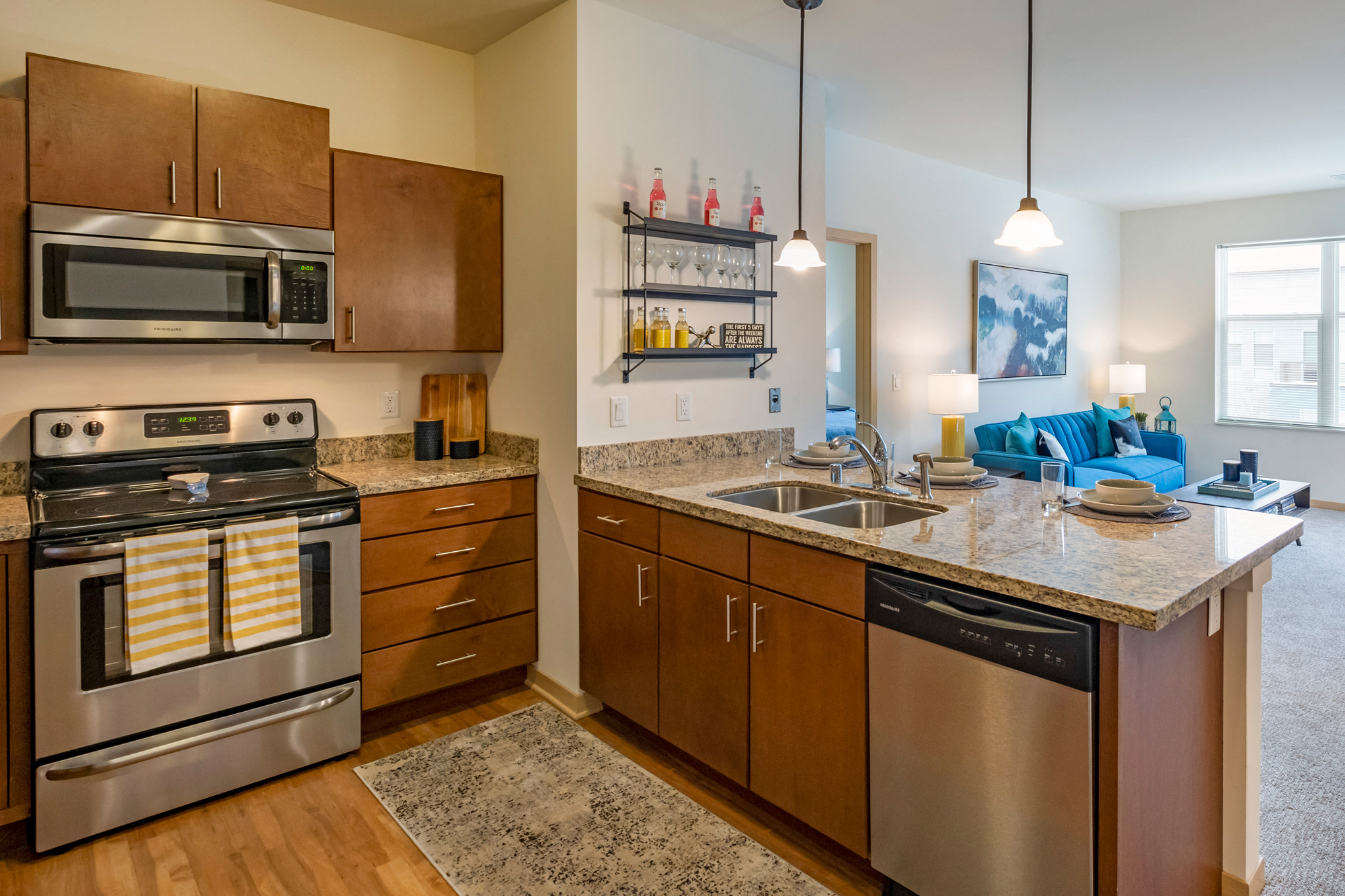 Kitchen at The Enclave Luxury Apartments