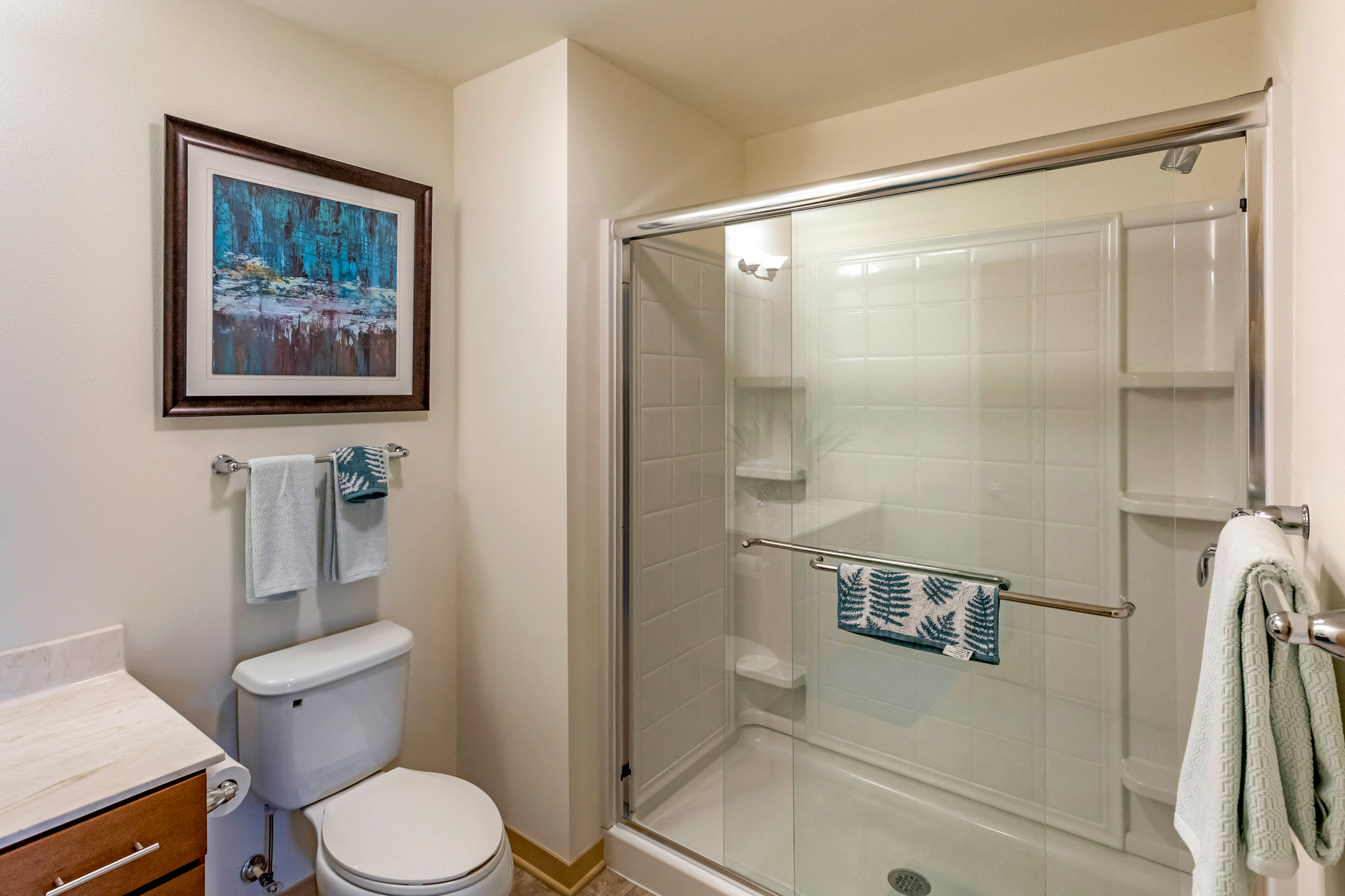 Bathroom at The Enclave Luxury Apartments
