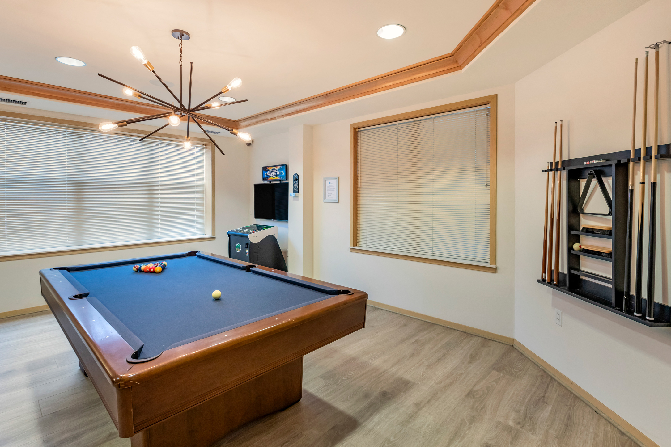 Resident Lounge with Billiard Table at The Enclave Luxury Apartments
