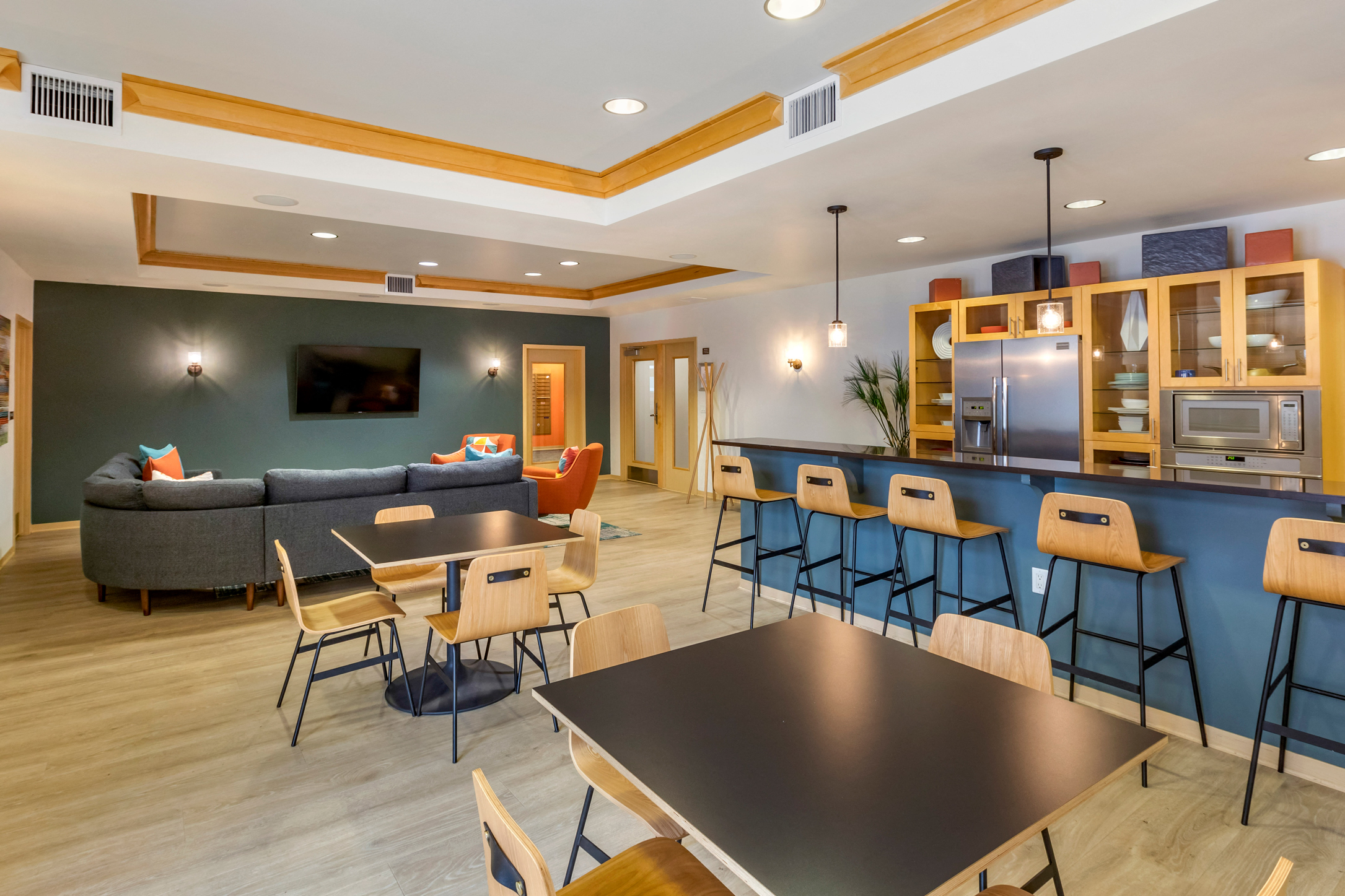 Clubhouse Kitchen at The Enclave Luxury Apartments