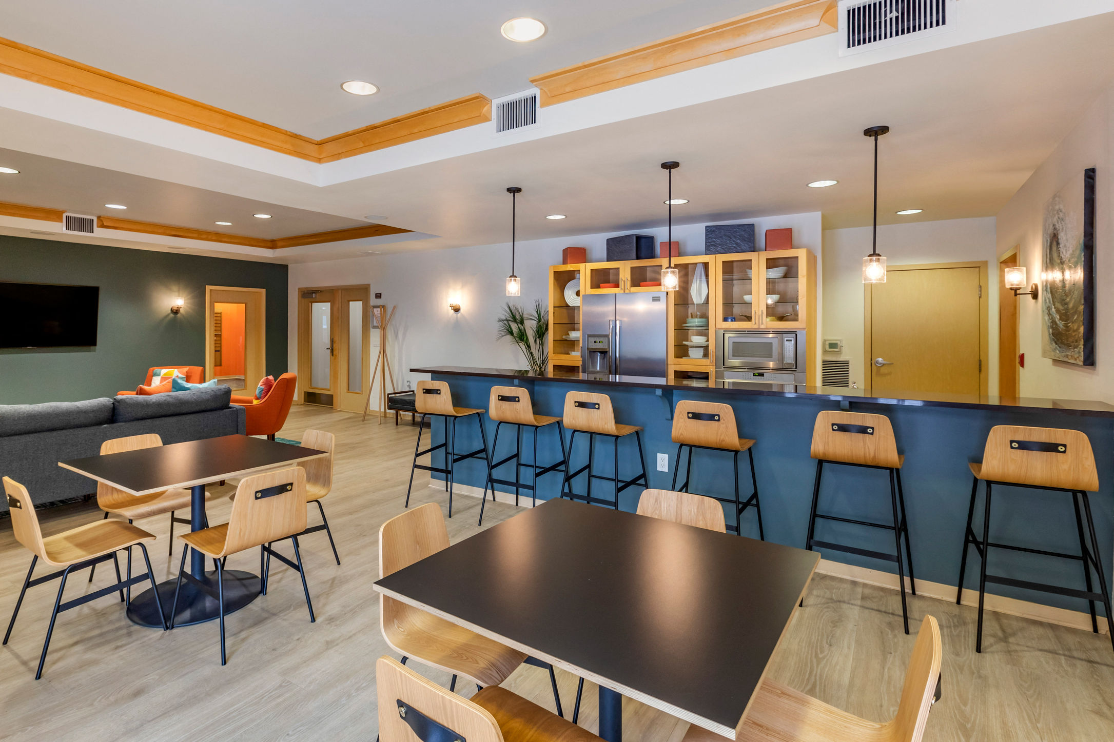 Clubhouse Kitchen at The Enclave Luxury Apartments