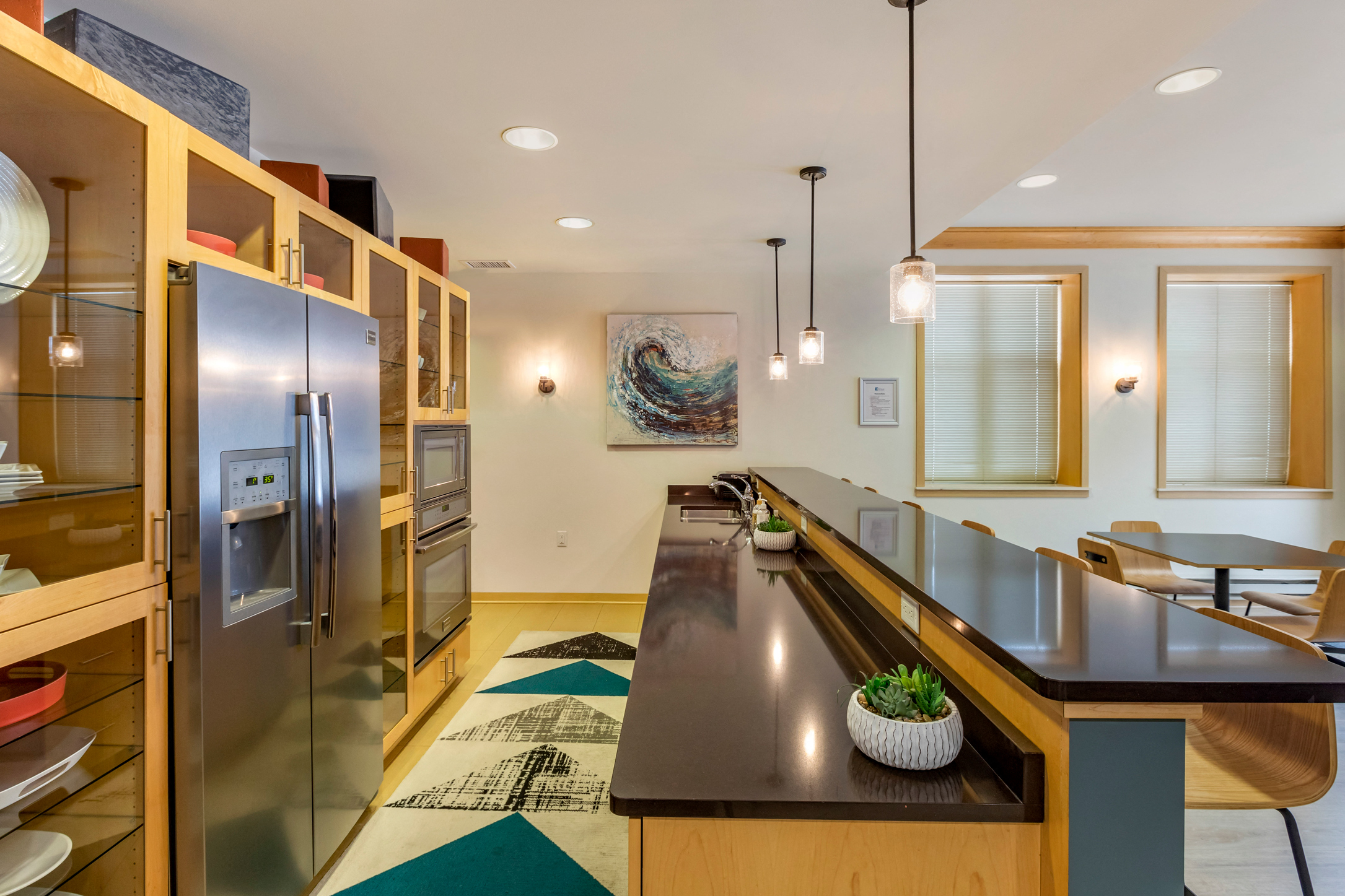 Clubhouse Kitchen at The Enclave Luxury Apartments