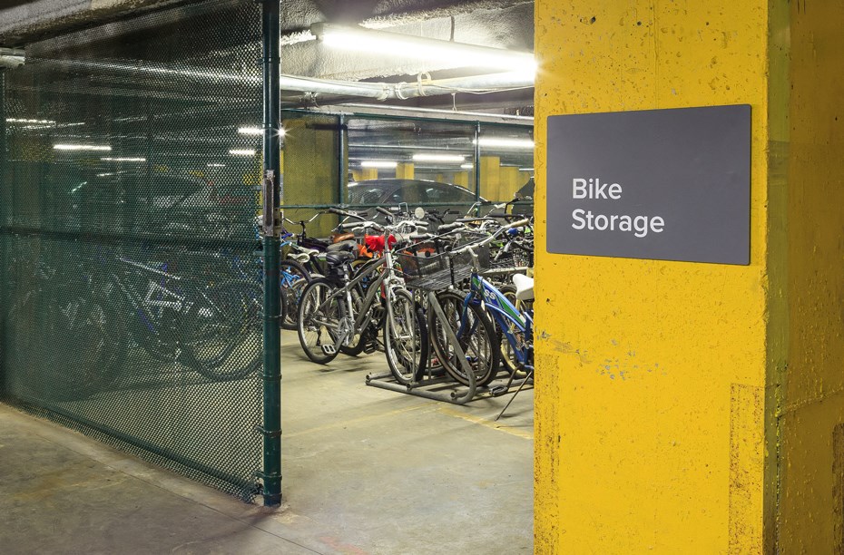 Bike Storage at 10 West Apartments, Long Beach