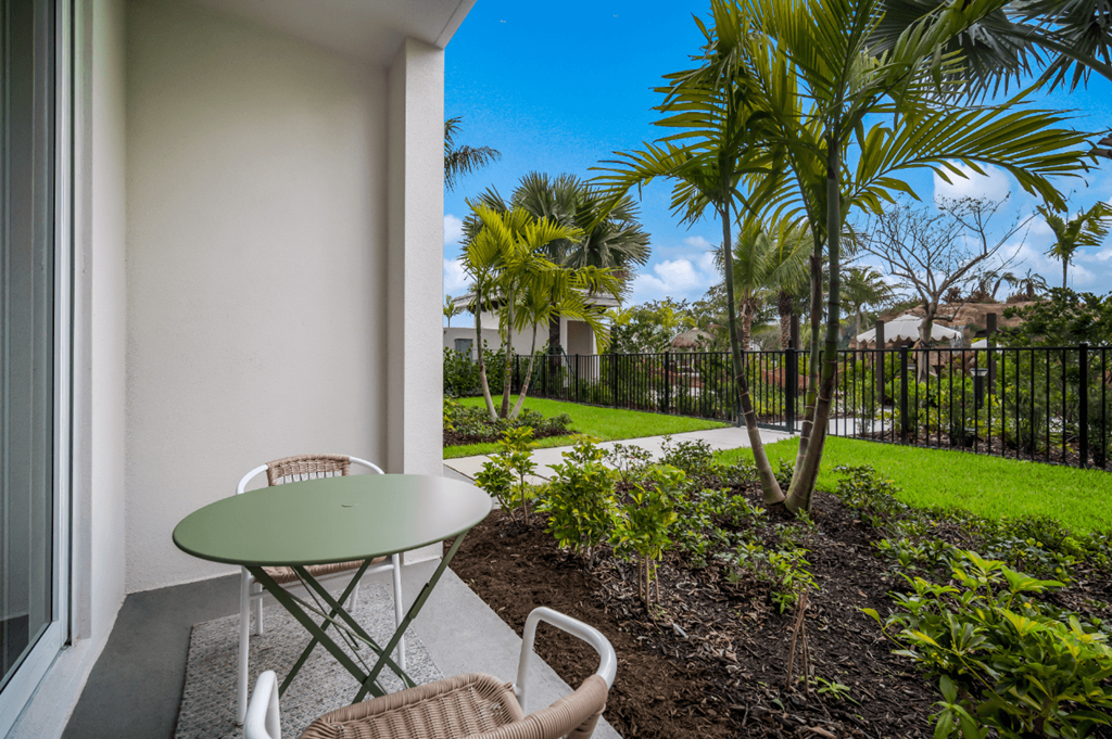Patio at The Lotus at Village Walk, Fort Myers, FL