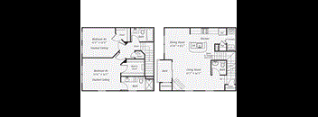 2 Bedroom floorplan at The Mercer at Lawrence Station, Lawrence Township, NJ