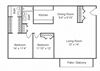2 Bedroom Floor Plan at Norhardt Apartments