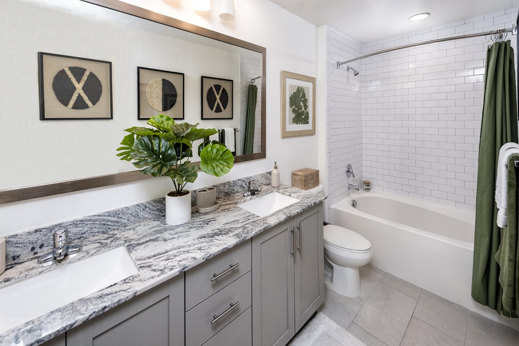 Bathroom With Bathtub at The Lotus at Village Walk, Fort Myers, Florida