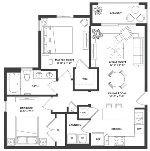 OLEANDER Floor Plan at The Lotus at Village Walk, Fort Myers, Florida