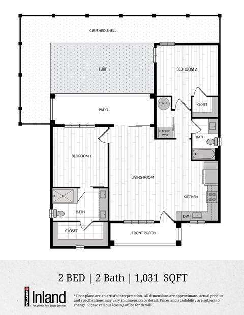 2 bed, 2 bath, 1,031 sq ft at Odyssey, Fort Myers, FL, 33905