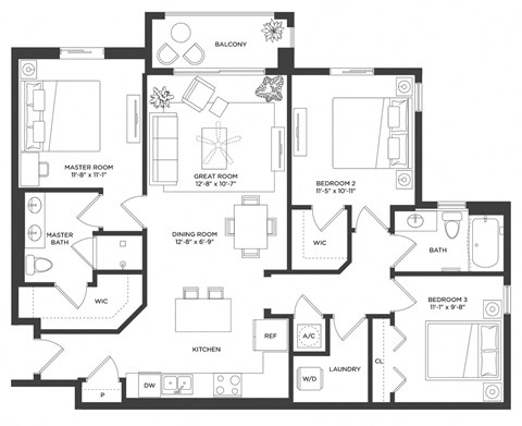 SABAL Floor Plan at The Lotus at Village Walk, Fort Myers, FL, 33966