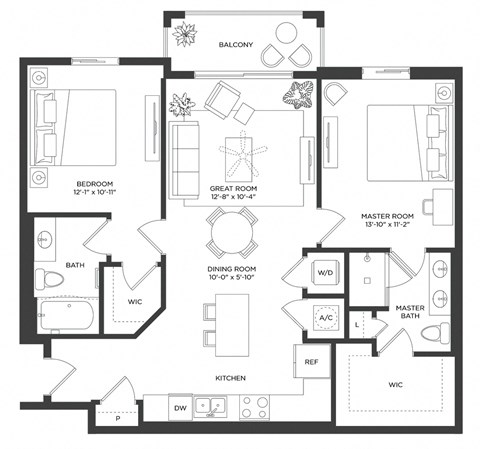 SEA-GRAPE Floor Plan at The Lotus at Village Walk, Florida