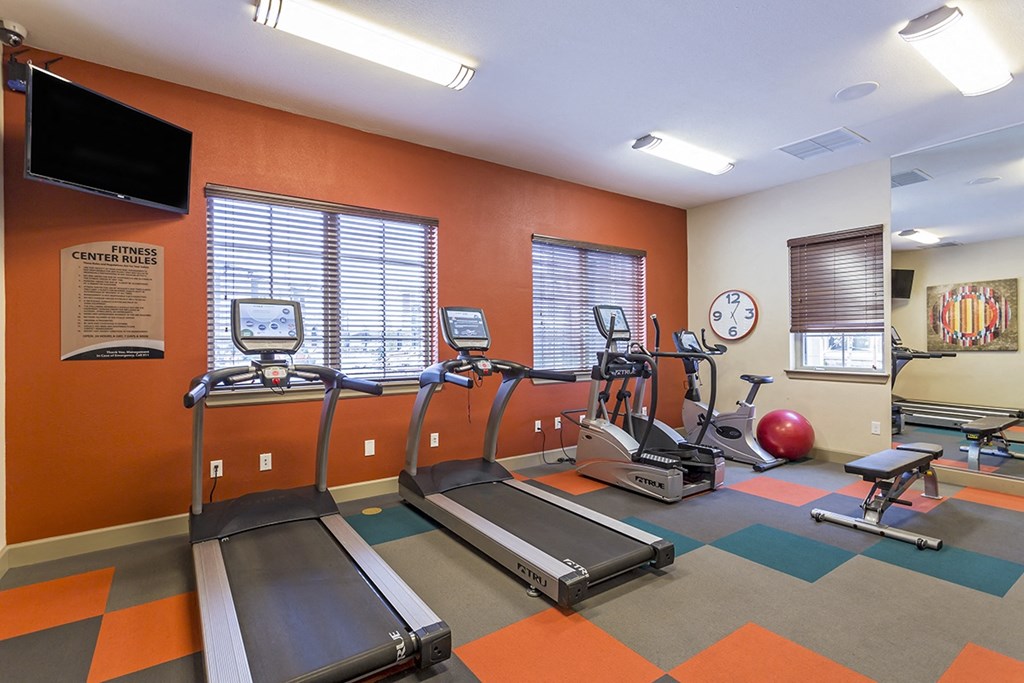 our apartments have a gym with plenty of equipment