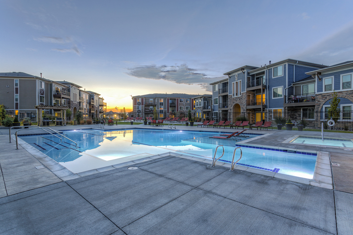 Swimming Pool at Solaire Apartments in Brighton, CO