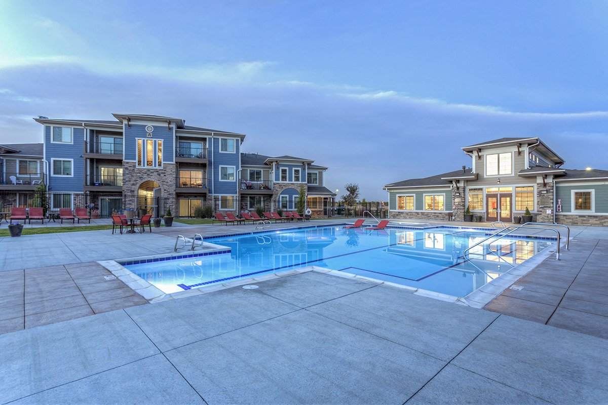 Swimming Pool at Solaire Apartments in Brighton, CO