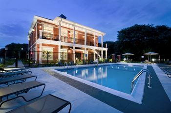 Swimming Pool at Dusk at The Reserve at Riverdale, Riverdale, NJ, 07457