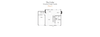 The Cedar Detached Single Family 3 Bedroom and 2.5 Bathroom Floorplan at The Arboretum Apartments, New York