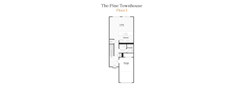 Pine Townhome Two Bedroom and 2.5 Bathroom Floorplan at The Arboretum Apartments, New York