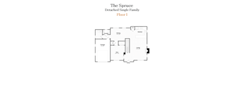 The Spruce Detached Single Family 3 Bedroom and 2.5 Bathroom Floorplan at The Arboretum Apartments, Farmingville, New York
