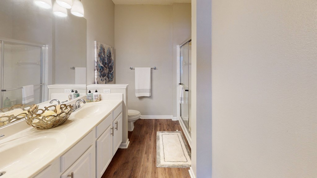 a bathroom with a sink and a toilet  at The Preserve at Tampa Palms, Tampa, 33647